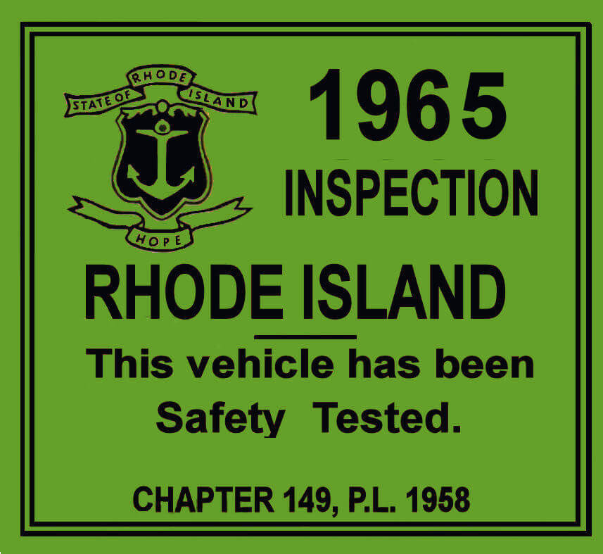 (image for) 1965 Rhode Island inspection sticker